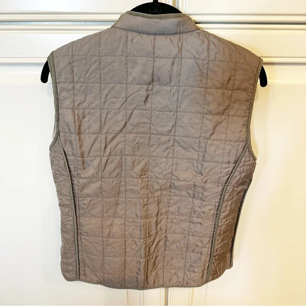 Closed Luxury Designer Brand‎ Women’s Grey Reversible Quilted Nylon Vest Pockets